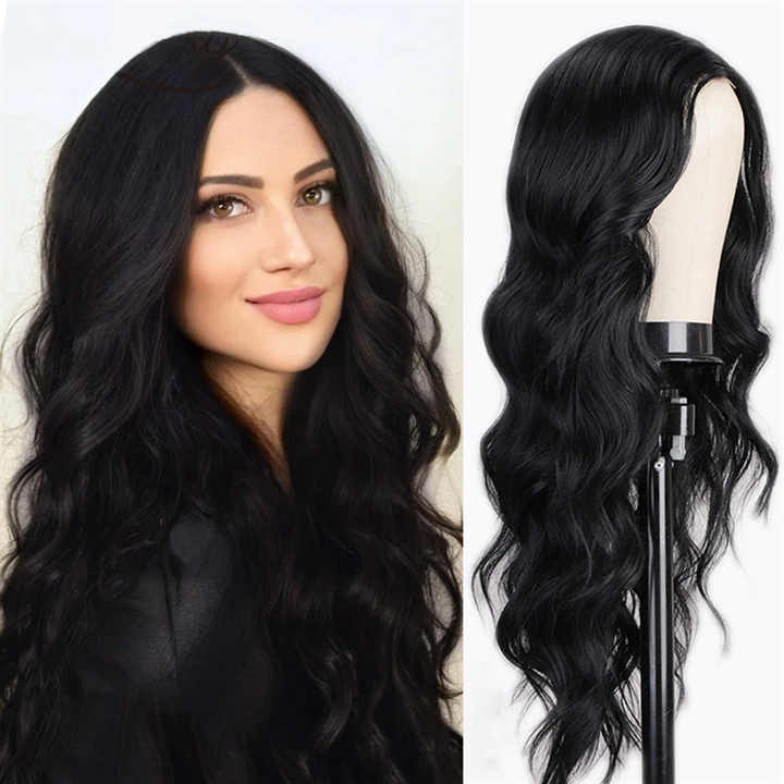 Long curly hair big waves sexy wig