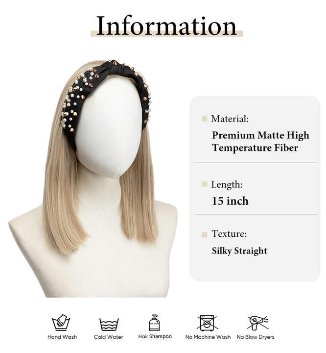 High quality pearl headband easy to install headband wigs for girls natural human hair