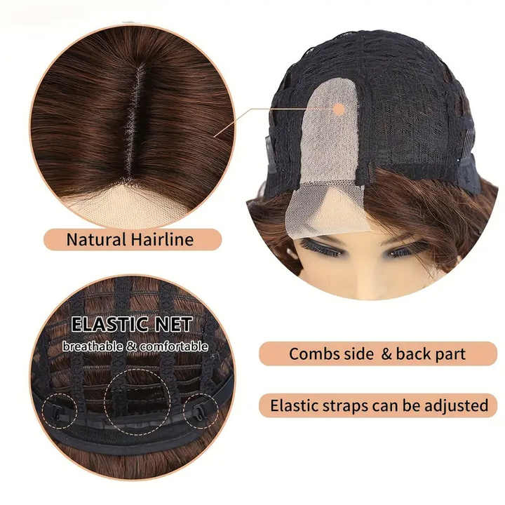 High temperature synthetic adjustable cap with natural U side part lace