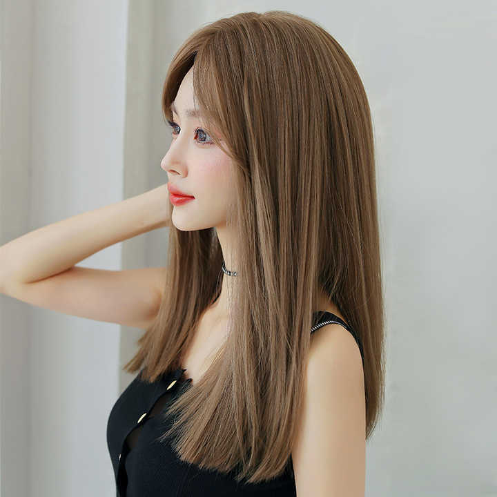 Long soft brown wig for parties!